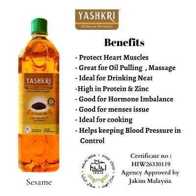 Yashkri - Virgin Gingelly / Sesame Oil - Image 2
