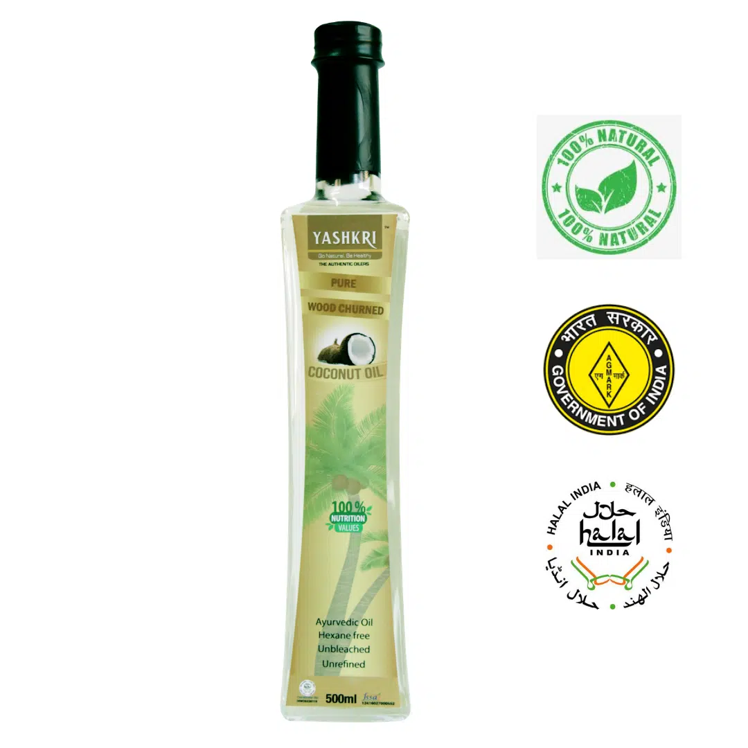 Yashkri - Virgin Coconut Oil (500ml Glass Bottle) - Image 3