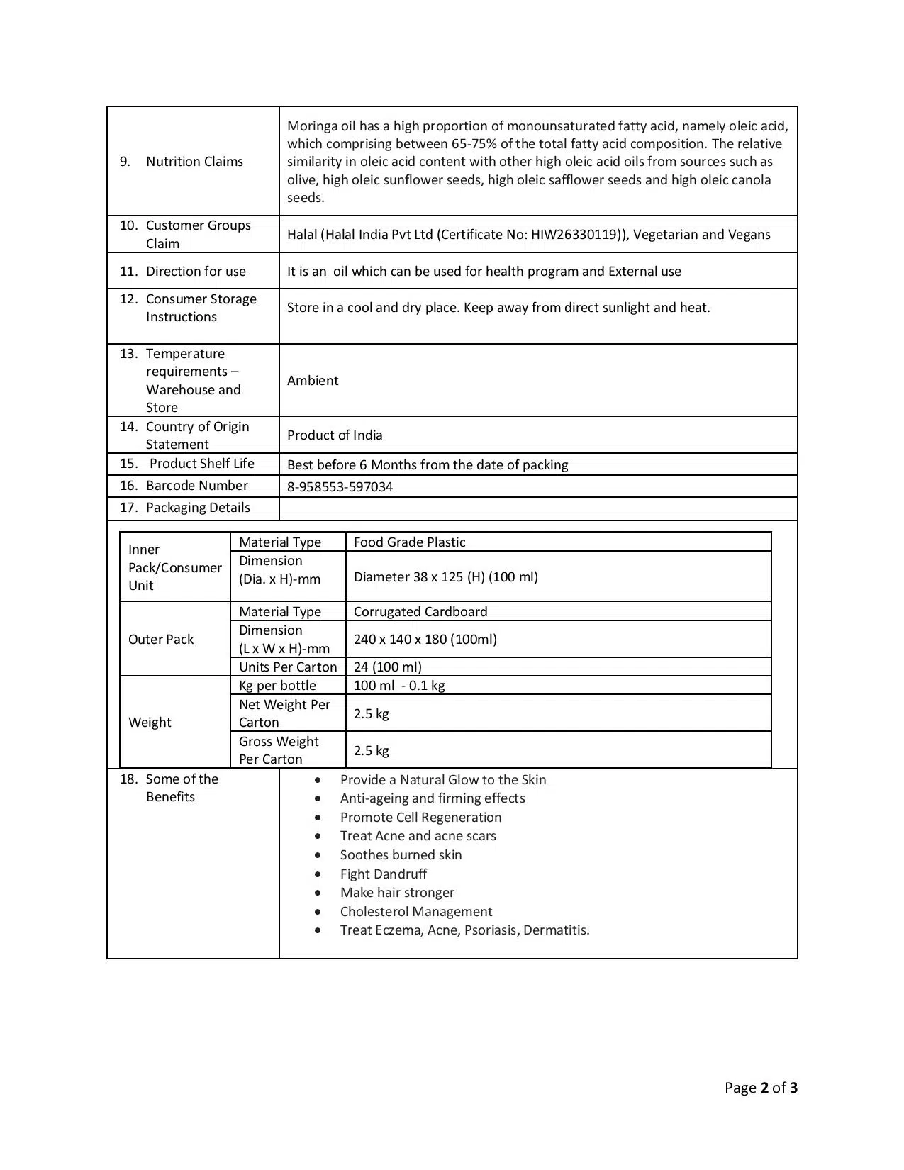 Yashkri – Pure Moringa Oil (100ml) - Image 4